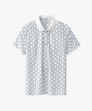  Áo polo hoạ tiết, (Trắng, 39) 