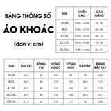  Áo gió 2 lớp thiết kế (Tím than tối, 39) 