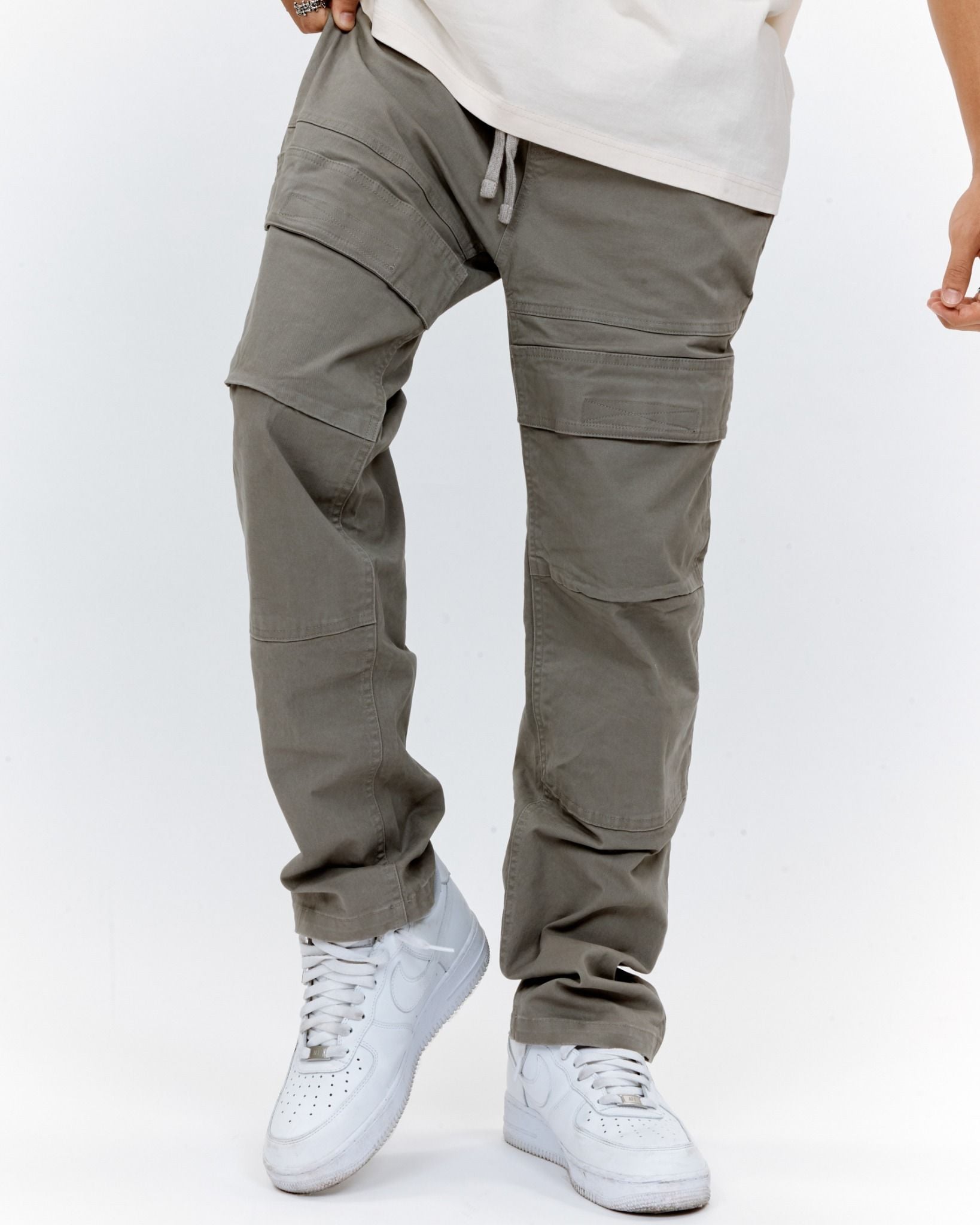  LOOSE HYBRID CARGO PANTS - SUVA GREY 