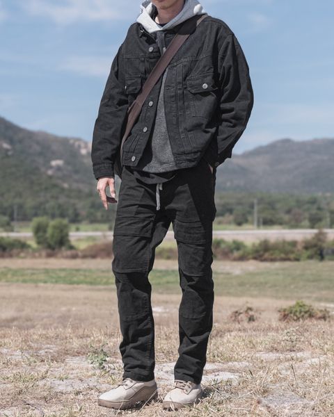  LOOSE HYBRID CARGO PANTS - BLACK 