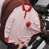  Áo Polo Tay Dài Nam BURBERRY BBR THU ĐÔNG 3 MÀU VẢI HẠT Chất Liệu CVC Dày Dặn Khuy Nút Khắc Logo Chuẩn Form Regular Cao Cấp 