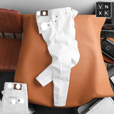  Quần Jean Nam LCST MÀU TRẮNG LC034 Lót Viền Ống Form SlimFit Mềm Mịn Co Giãn Hàng Xuất Xịn Có Big Size 