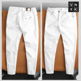  Quần Jean Nam LCST MÀU TRẮNG LC034 Lót Viền Ống Form SlimFit Mềm Mịn Co Giãn Hàng Xuất Xịn Có Big Size 