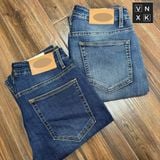  Quần Jean Nam Slimfit LACOSTE NEW FRANCE Tag Da Màu Xanh Phối Viền Đỏ Full Tem Tag Code Mềm Mịn Co Giãn Hàng Xuất Xịn Có Big Size 