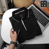  Áo Thun Nam Polo SlimFit LCST CÁ XANH PHỐI VIỀN Logo Thêu Dáng Dài Cổ Bo Len Vải Dệt Cotton Chính Phẩm Xịn Mắt Vải Cá Mập Dệt Xịn Thoáng Mát Cao Cấp Hàng Hiệu VNXK 