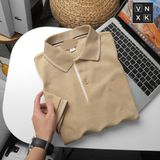  Áo Thun Nam Polo SlimFit LCST CÁ XANH PHỐI VIỀN Logo Thêu Dáng Dài Cổ Bo Len Vải Dệt Cotton Chính Phẩm Xịn Mắt Vải Cá Mập Dệt Xịn Thoáng Mát Cao Cấp Hàng Hiệu VNXK 