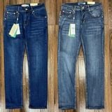  Quần Jean Nam Slimfit LACOSTE NEW FRANCE Tag Da Màu Xanh Phối Viền Đỏ Full Tem Tag Code Mềm Mịn Co Giãn Hàng Xuất Xịn Có Big Size 