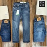  Quần Jean Nam Slimfit LACOSTE NEW FRANCE Tag Da Màu Xanh Phối Viền Đỏ Full Tem Tag Code Mềm Mịn Co Giãn Hàng Xuất Xịn Có Big Size 
