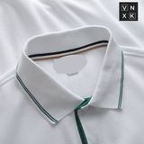  Áo Thun Nam Polo SlimFit LCST CÁ XANH PHỐI VIỀN Logo Thêu Dáng Dài Cổ Bo Len Vải Dệt Cotton Chính Phẩm Xịn Mắt Vải Cá Mập Dệt Xịn Thoáng Mát Cao Cấp Hàng Hiệu VNXK 
