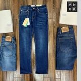  Quần Jean Nam Slimfit LACOSTE NEW FRANCE Tag Da Màu Xanh Phối Viền Đỏ Full Tem Tag Code Mềm Mịn Co Giãn Hàng Xuất Xịn Có Big Size 