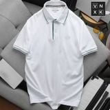  Áo Thun Nam Polo SlimFit LCST CÁ XANH PHỐI VIỀN Logo Thêu Dáng Dài Cổ Bo Len Vải Dệt Cotton Chính Phẩm Xịn Mắt Vải Cá Mập Dệt Xịn Thoáng Mát Cao Cấp Hàng Hiệu VNXK 
