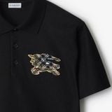  Áo Thun Nam Polo BURBERRY LOGO Ngựa Thêu 3 MÀU Form Regular-Fit Vải Dệt Tơ Cao Cấp Sang Trọng 