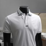  Áo Thun Nam Polo SlimFit LCST Logo Thêu Dáng Dài Phối Viền Cổ Bo Len Vải Dệt Cotton Chính Phẩm Chuẩn Hãng Xịn Mắt Vải Cá Mập Dệt Xịn Thoáng Mát Cao Cấp 