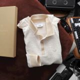  Áo Polo Tay Dài Nam BURBERRY BBR THU ĐÔNG 3 MÀU VẢI HẠT Chất Liệu CVC Dày Dặn Khuy Nút Khắc Logo Chuẩn Form Regular Cao Cấp 