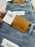  Quần Jean Nam ZARA XANH ZR023 Lót Viền Ống Form SlimFit Mềm Mịn Co Giãn Hàng Xịn Cực Xịn Chính Hãng CÓ BIG SIZE 