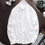  Áo sơ mi tay dài Không Túi GIẤU NÚT LCST LOGO THÊU VẢI COTTON LỤA HIẾM 6 MÀU siêu sang Hàng xịn Cao Cấp 