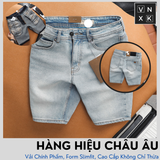  Quần Short Jean Nam XANH BẠC BURBERRY xịn logo TAG DA Thật, Khuy Nút Titan Hàng Xuất Xịn Cao Cấp Có Big Size 