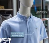  Áo sơ mi nam ngắn tay KHÔNG TÚI LCST cổ cài khuy vải OXFORD có túi 4 màu Full Tem Tag Code Hàng Cao Cấp Cực Xịn 