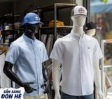  Áo sơ mi nam ngắn tay KHÔNG TÚI LCST cổ cài khuy vải OXFORD có túi 4 màu Full Tem Tag Code Hàng Cao Cấp Cực Xịn 