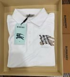  Áo Thun Nam Polo BURBERRY LOGO Ngựa Thêu 3 MÀU Form Regular-Fit Vải Dệt Tơ Cao Cấp Sang Trọng 