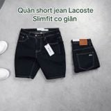  Quần Short Jean nam LCST MÀU NAVY CHỈ VÀNG FULL CÚC ĐỒNG xịn logo cá sấu thêu 2 túi trước 2 túi sau CÓ BIG SIZE Hàng Xịn Chuẩn Hãng Full Tem Tag Code 