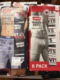  Hộp Pack Quần Lót (Sịp) Đùi Nam BOXER LEVIS Đùi thun mỹ 100% Cotton co giãn 4 chiều hàng Mỹ Full Tem Tag Code Chính Hãng Cao Cấp 
