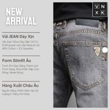  Quần Jean Nam BUR Màu Xám Muối Tiêu & Đen Muối Tiêu Lót Viền Ống Form SlimFit Mềm Mịn Co Giãn Hàng Xuất Xịn Có Big Size Hàng Hiệu VNXK 