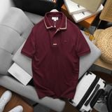  Áo Thun Nam Polo SlimFit LCST Logo Thêu Dáng Dài Phối Viền Cổ Bo Len Vải Dệt Cotton Chính Phẩm Chuẩn Hãng Xịn Mắt Vải Cá Mập Dệt Xịn Thoáng Mát Cao Cấp 