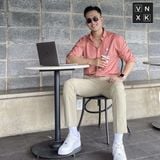  Áo sơ mi tay dài Không Túi GIẤU NÚT LCST LOGO THÊU VẢI COTTON LỤA HIẾM 6 MÀU siêu sang Hàng xịn Cao Cấp 