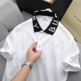  Áo Thun Nam Polo BURBERRY CHỮ CỔ LONDON ENGLAND 4 MÀU Vải Dệt Kim Cotton Gai Pique Xịn Dày Dặn Cao Cấp DV Sang Trọng 