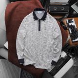  Áo Polo Tay Dài Nam BURBERRY BBR THU ĐÔNG 3 MÀU VẢI HẠT Chất Liệu CVC Dày Dặn Khuy Nút Khắc Logo Chuẩn Form Regular Cao Cấp 