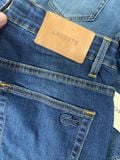  Quần Jean Nam Slimfit LACOSTE NEW FRANCE Tag Da Màu Xanh Phối Viền Đỏ Full Tem Tag Code Mềm Mịn Co Giãn Hàng Xuất Xịn Có Big Size 