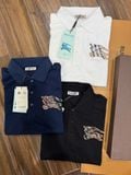  Áo Thun Nam Polo BURBERRY LOGO Ngựa Thêu 3 MÀU Form Regular-Fit Vải Dệt Tơ Cao Cấp Sang Trọng 