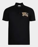  Áo Thun Nam Polo BURBERRY LOGO Ngựa Thêu 3 MÀU Form Regular-Fit Vải Dệt Tơ Cao Cấp Sang Trọng 