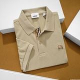  Áo Thun Nam Polo BURBERRY LOGO VÀNG 6 MÀU Form Regular-Fit Vải Dệt Tơ Cao Cấp Sang Trọng 