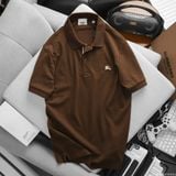  Áo Thun Nam Polo BURBERRY LOGO VÀNG 6 MÀU Form Regular-Fit Vải Dệt Tơ Cao Cấp Sang Trọng 