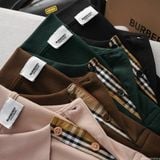  Áo Thun Nam Polo BURBERRY LOGO VÀNG 6 MÀU Form Regular-Fit Vải Dệt Tơ Cao Cấp Sang Trọng 