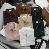  Áo Thun Nam Polo BURBERRY LOGO VÀNG 6 MÀU Form Regular-Fit Vải Dệt Tơ Cao Cấp Sang Trọng 