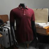 Áo Thun Nam Polo SlimFit LCST Logo Thêu Dáng Dài Phối Viền Cổ Bo Len Vải Dệt Cotton Chính Phẩm Chuẩn Hãng Xịn Mắt Vải Cá Mập Dệt Xịn Thoáng Mát Cao Cấp 