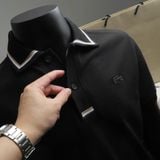  Áo Thun Nam Polo SlimFit LCST Logo Thêu Dáng Dài Phối Viền Cổ Bo Len Vải Dệt Cotton Chính Phẩm Chuẩn Hãng Xịn Mắt Vải Cá Mập Dệt Xịn Thoáng Mát Cao Cấp 