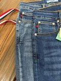  Quần Jean Nam Slimfit LACOSTE NEW FRANCE Tag Da Màu Xanh Phối Viền Đỏ Full Tem Tag Code Mềm Mịn Co Giãn Hàng Xuất Xịn Có Big Size 