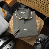  Áo Thun Nam Polo SlimFit LCST Logo Thêu Dáng Dài Phối Viền Cổ Bo Len Vải Dệt Cotton Chính Phẩm Chuẩn Hãng Xịn Mắt Vải Cá Mập Dệt Xịn Thoáng Mát Cao Cấp 