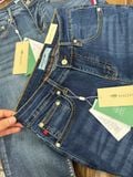  Quần Jean Nam Slimfit LACOSTE NEW FRANCE Tag Da Màu Xanh Phối Viền Đỏ Full Tem Tag Code Mềm Mịn Co Giãn Hàng Xuất Xịn Có Big Size 