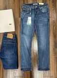  Quần Jean Nam Slimfit LACOSTE NEW FRANCE Tag Da Màu Xanh Phối Viền Đỏ Full Tem Tag Code Mềm Mịn Co Giãn Hàng Xuất Xịn Có Big Size 