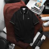  Áo Thun Nam Polo SlimFit LCST CÁ XANH PHỐI VIỀN Logo Thêu Dáng Dài Cổ Bo Len Vải Dệt Cotton Chính Phẩm Xịn Mắt Vải Cá Mập Dệt Xịn Thoáng Mát Cao Cấp Hàng Hiệu VNXK 