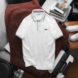  Áo Thun Nam Polo SlimFit LCST CÁ XANH PHỐI VIỀN Logo Thêu Dáng Dài Cổ Bo Len Vải Dệt Cotton Chính Phẩm Xịn Mắt Vải Cá Mập Dệt Xịn Thoáng Mát Cao Cấp Hàng Hiệu VNXK 