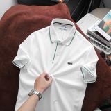  Áo Thun Nam Polo SlimFit LCST CÁ XANH PHỐI VIỀN Logo Thêu Dáng Dài Cổ Bo Len Vải Dệt Cotton Chính Phẩm Xịn Mắt Vải Cá Mập Dệt Xịn Thoáng Mát Cao Cấp Hàng Hiệu VNXK 