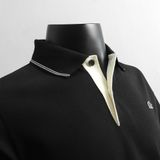  Áo Thun Nam Polo SlimFit LCST CÁ XANH PHỐI VIỀN Logo Thêu Dáng Dài Cổ Bo Len Vải Dệt Cotton Chính Phẩm Xịn Mắt Vải Cá Mập Dệt Xịn Thoáng Mát Cao Cấp Hàng Hiệu VNXK 
