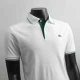  Áo Thun Nam Polo SlimFit LCST CÁ XANH PHỐI VIỀN Logo Thêu Dáng Dài Cổ Bo Len Vải Dệt Cotton Chính Phẩm Xịn Mắt Vải Cá Mập Dệt Xịn Thoáng Mát Cao Cấp Hàng Hiệu VNXK 