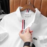  Áo Thun Nam Polo LCST Cổ V Viền Đỏ 3 Màu Tết Vải Cotton KHÔNG NÚT BASIC SlimFit - Vải Dày Nhẹ Mát Cao Cấp Hàng Xuất Xịn Có Big Size 